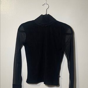 Tommy Hilfiger Black Sheer Sleeve Blouse